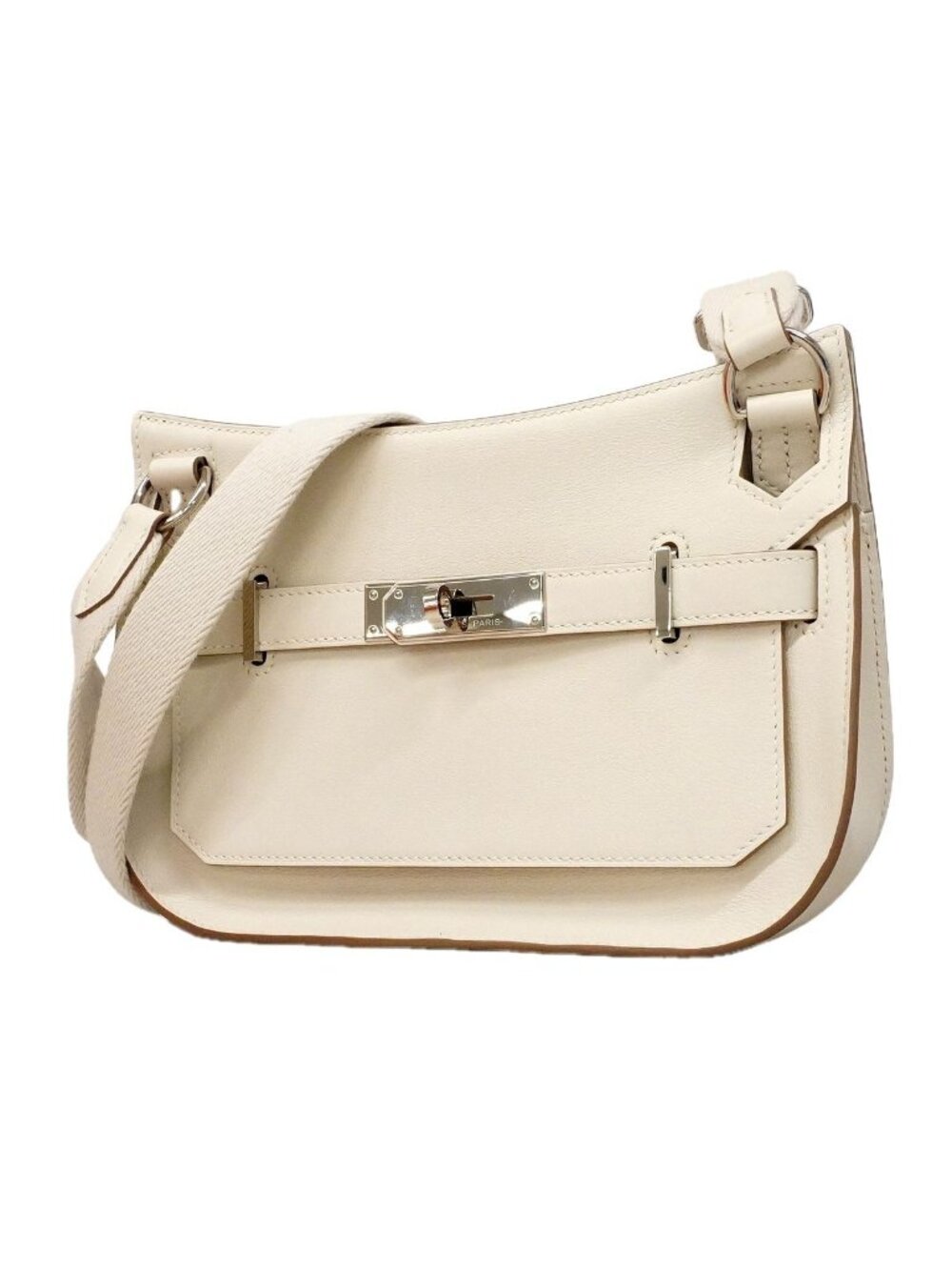 Hermes Shoulder Bag Jypsiere Mini Swift Mushroom Silver